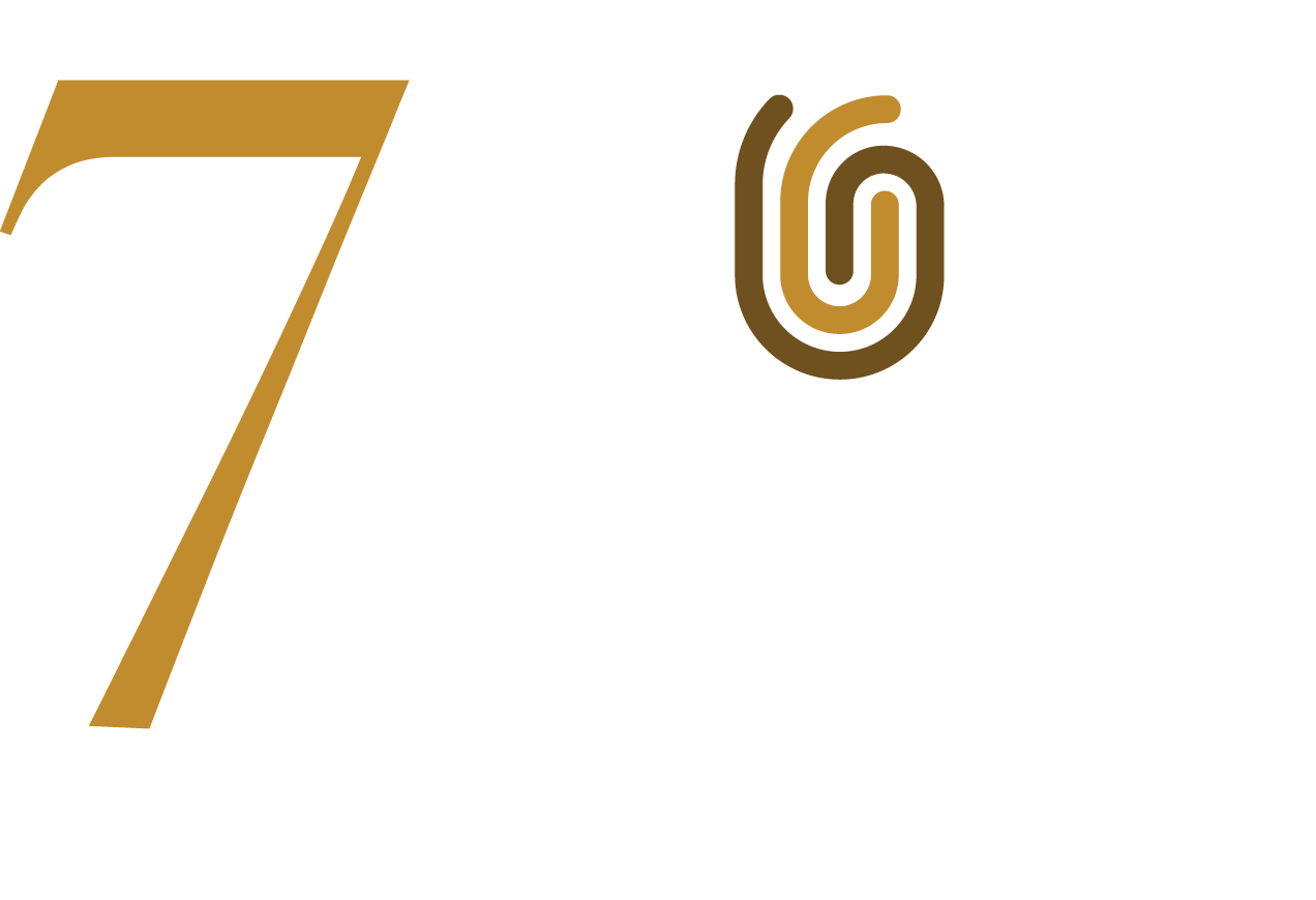 Original 7 Hoa Tay logo in gold, brown and white