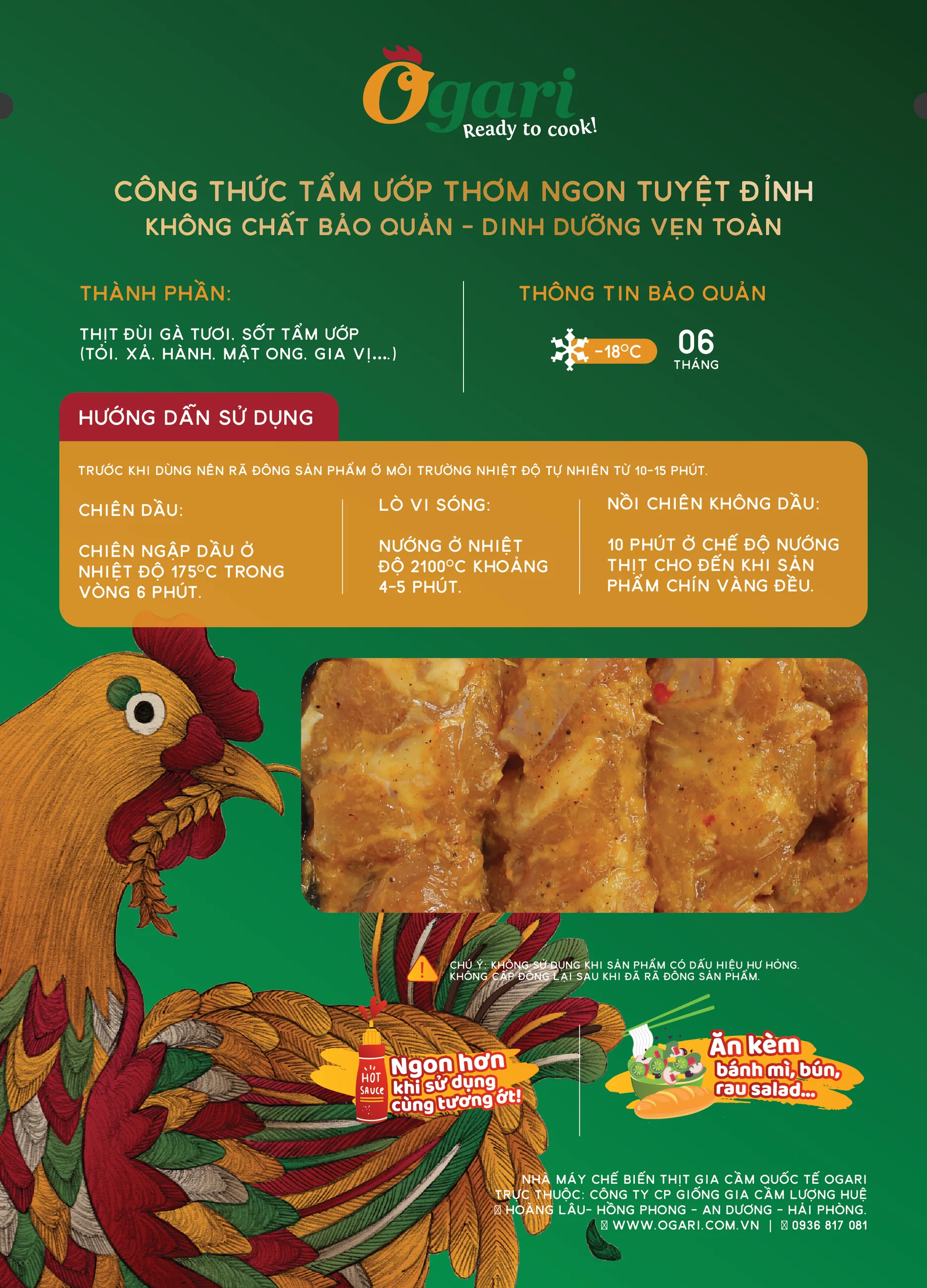 Chicken skewers: Back panel