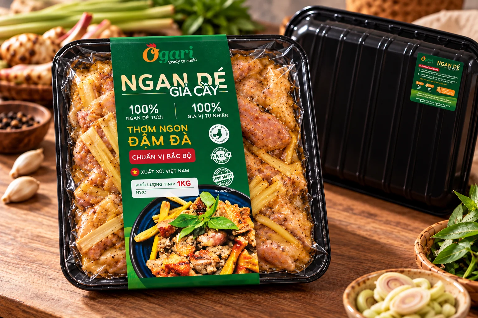 Ogari northern-style spiced muscovy duck packaging mockup